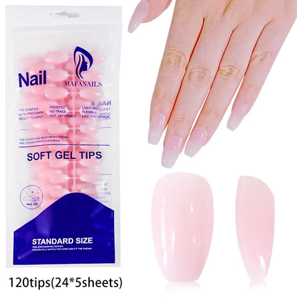 100Pcs Light Pink Press on Nails Short Medium Square