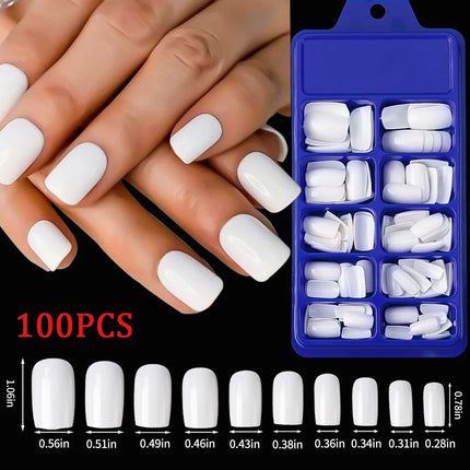 576pcs/Box Colorful Fake Nails Black Red Design
