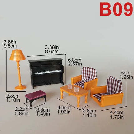 Toys Set DIY Forest Family Kids Girls Pretend Play Furniture Toys Gift for Christmas Birthday