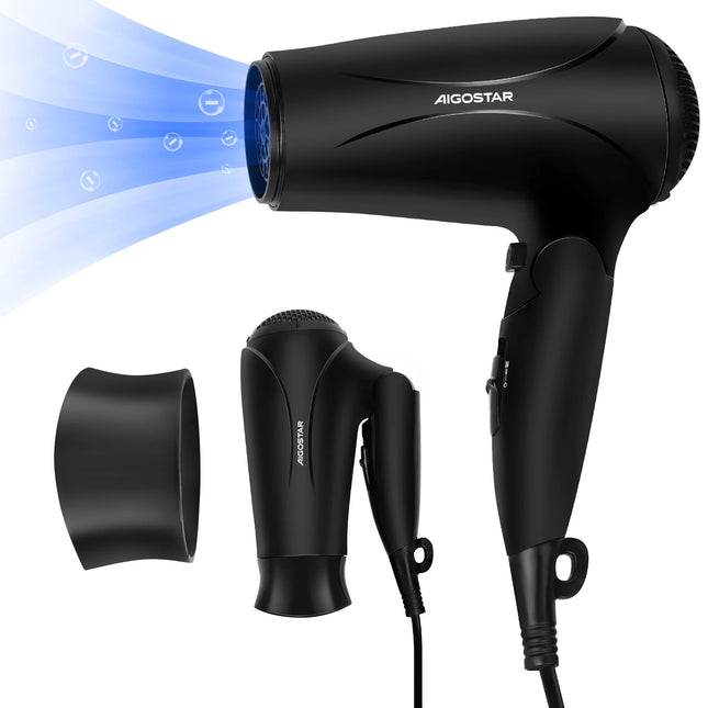 Aigostar Ionic Hair Dryer, Travel Hair Dryer with Foldable Handle,