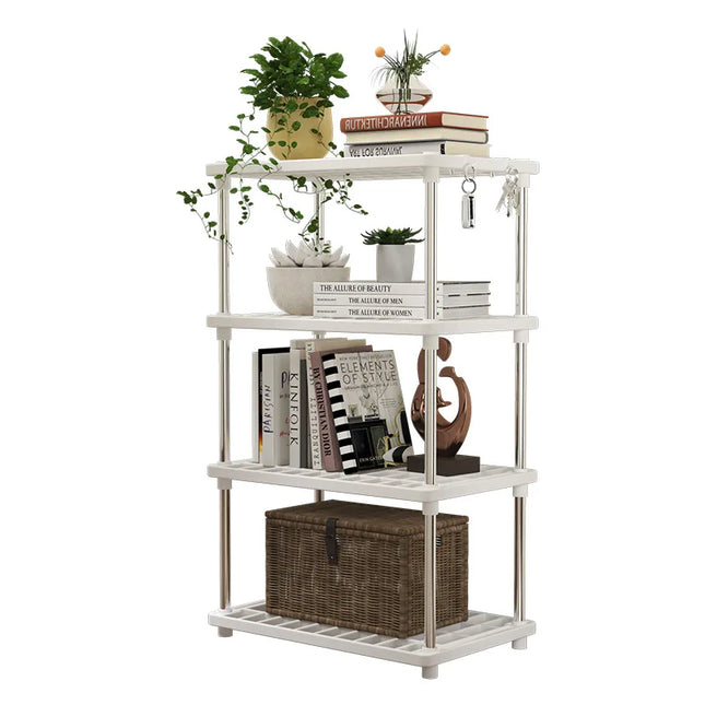 Multi-layer Storage Rack, Square Four-layer Kitchen and Bathroom Snack and Sundries Floor-standing Storage Rack