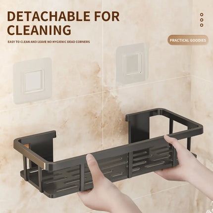 No-Drill Wall Shelf, Heavy-Duty Waterproof Shower Organizer. Easy Adhesive Install