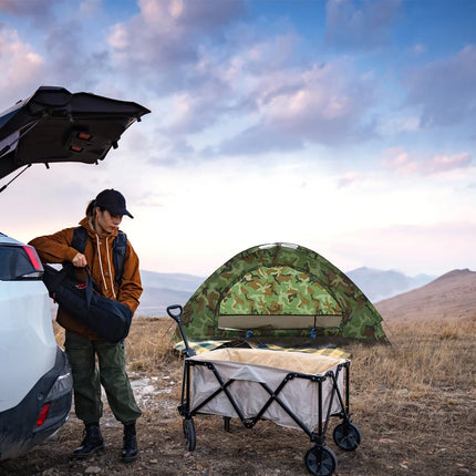 Camping Tent for 1 Person Single Layer Outdoor Portable Camouflage Travel Beach Tent