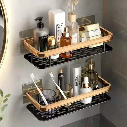 Bathroom Shelf Kitchen Storage Organizer Aluminum Alloy Shampoo Rack Shower