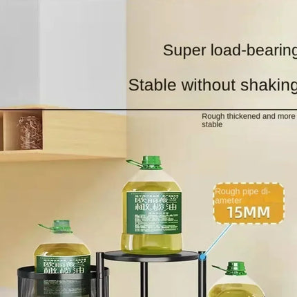 Rotating Vegetable Baskets Multi-Layer Kitchen Trolley Round Fruits Shelf Snacks Storage Rack Movable Bathroom Organizer Cart