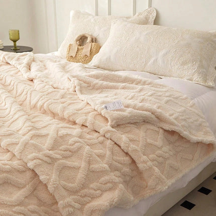 1pc Single-Layer Coral Fleece Blanket, Lightweight & Multi-Purpose Blanket
