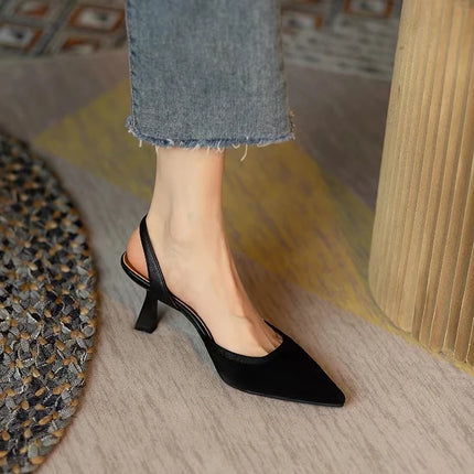 Pointed Toe Sexy High Heels Women New Sandals Summer Shoes 2023 Designer Party Shoes Dress Pumps Slingback Slippers Stilettos