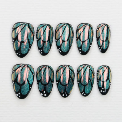 10Pcs 3D beautiful handmade Manicure Press On Nails