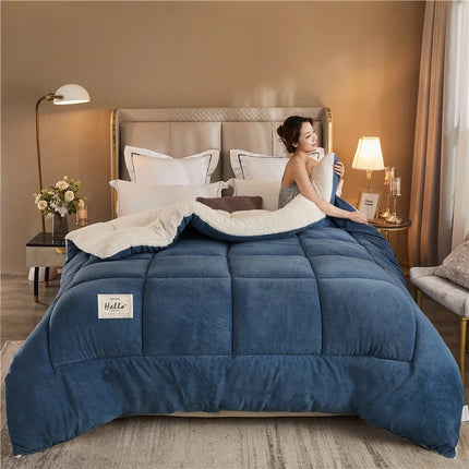 Warm Blanket for Winter Artificial Lamb Cashmere Duvet Comforter Soft Warmth