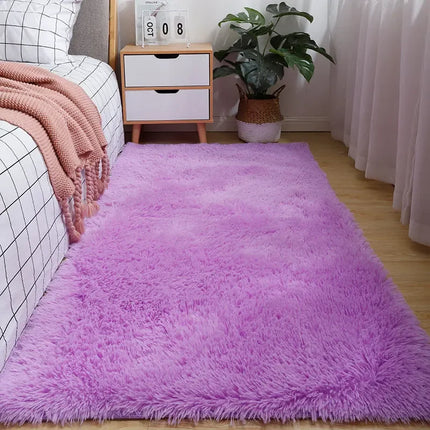 Fluffy Cream White Sheepskin Rug for Bedroom and Living Room Decor - Silk Wool Rugs  Rugs