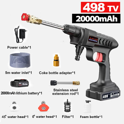 High Pressure Cleaner Washer 20000mAh 50BAR Rechargeable Car Wash Gun Foam