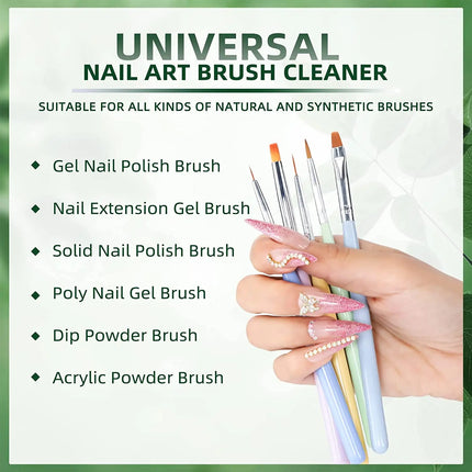 Nail Brush Cleaner-8oz Cleaner Restorer for Any Nail Art Brush Acrylic Nail Brush Gel Nail Liquid Brushes for Any Nail Tools