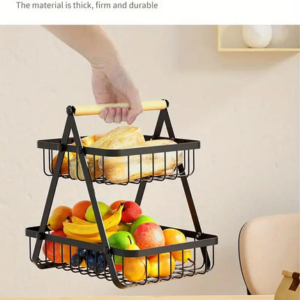 3 Tier Countertop Fruit Basket,Portable Fruit Bowle Basket Kitchen Organizer Storage & Dining Room Fruits Vegetable Bread Snacks