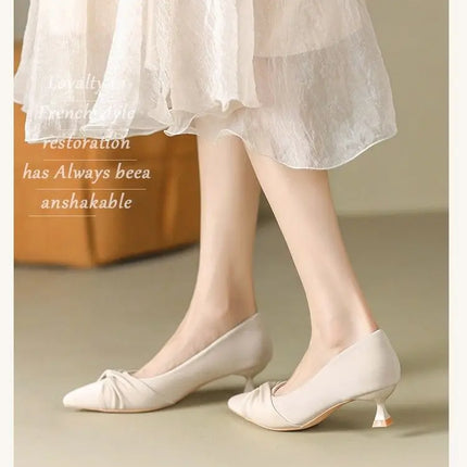 Ladies Summer Footwear with Heel Shoes for Women 2024 Green Office Medium Heels Moccasins Elegant Dress on Offer E Fashion Y2k A