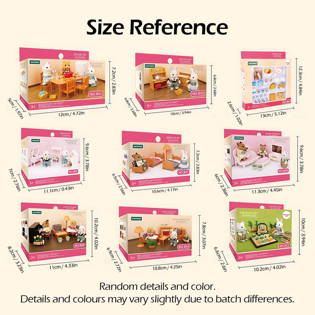 Dollhouse Furniture Montessori Miniature Doll House Kitchen Bedroom Bathroom Accessories For Girl Gifts