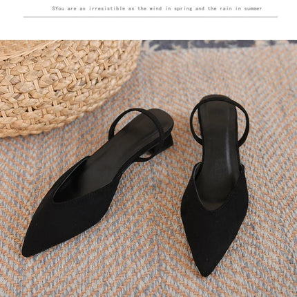 New Fashion Summer Women Pumps Woman Buckle Beige Single Shoes Square Heels Comfortable Dress Party Shoes