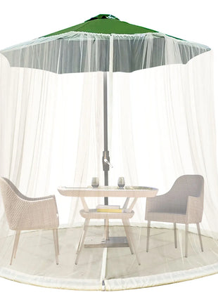 Parasols Net Adjustable Mosquito Net Cover Screen for Garden Umbrella Parasol Patio Table Bug Netting Cover with 2 Zipper Doors