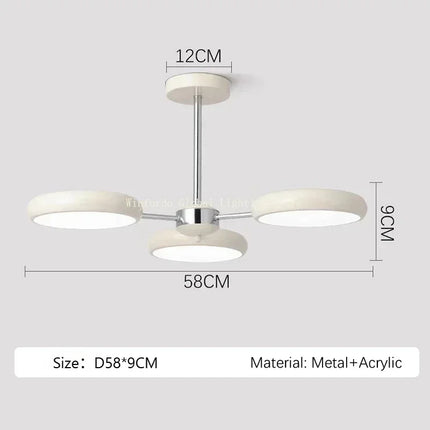 Cream Beige Restaurant Pendant Light Modern Minimalist Creative Ceiling Chandeliers Bauhaus Dining Room Light Bedroom Lighting