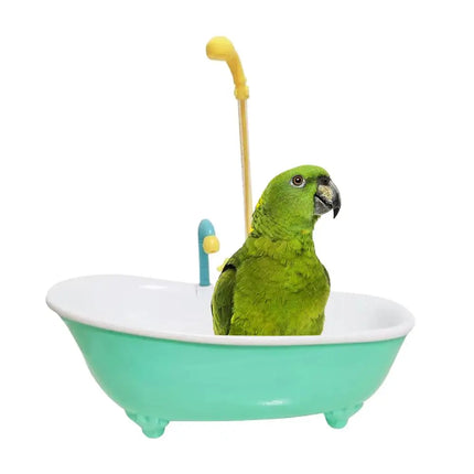 1/2PCS Automatic Parrot IntelligentBath Bird Shower Bathtub Supplies Blue Cute Plastic Cage Accessories Household Bird Bath Gift
