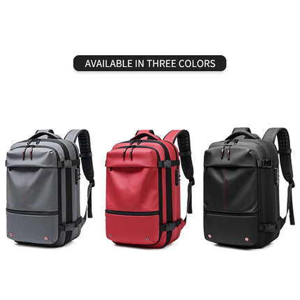 Travel Men 17 inch Laptop Backpack vacuum compression