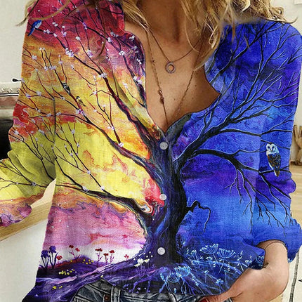 Temperament Loose Blouse Fashion Casual Woman Shirt Elegant Long Sleeve Shirt Woman Holiday Weekend Top