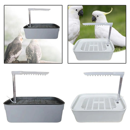 Parrot Bathtub, Automatic Pet Bird Bath with USB Cable, Electric Birds Bathtub Shower for Lovebirds Budgie African Grey Canary