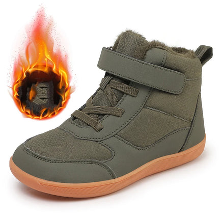Winter Children Shoes Plush Waterproof Fabric Casual Non-Slip Boys Girls Shoes Rubber
