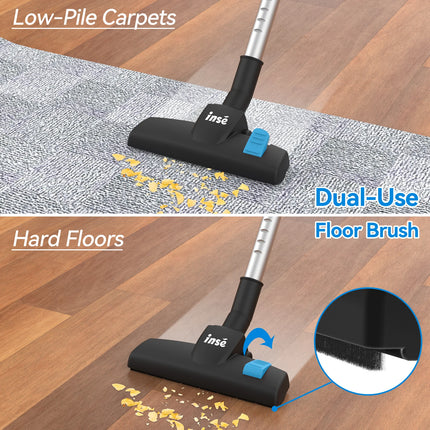 Vacuum Cleaner Corded INSE I5 18Kpa Powerful Suction 600W Motor Stick Handheld Vaccum Cleaner