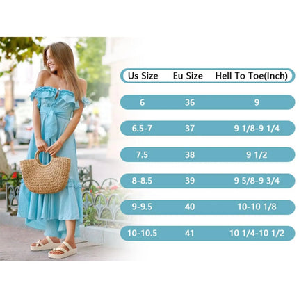 Eyriphy Women's Platform Sandals with Arch Support Thick Soles Adjustable Buckle Ultra Cushion Slippers Outdoor Women Sandals