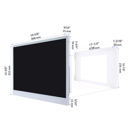 Souria 22 Inch Black Color Smart Bathroom TV IP66 Waterproof Android Display WiFi Bluetooth Television Hotel ATSC DVB Advertise