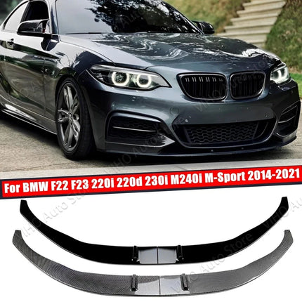 Front Bumper Splitter Lip Diffuser For BMW 2 Series F22/F23 M235i M240i M-Sport 2014-2021 Car Spoiler Cover Guard Deflector Lips