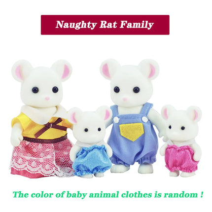 Doll Rabbit Sheep Cat Animal Minitature Furniture Set Pretend Play Simulation Doll House Toy Gift