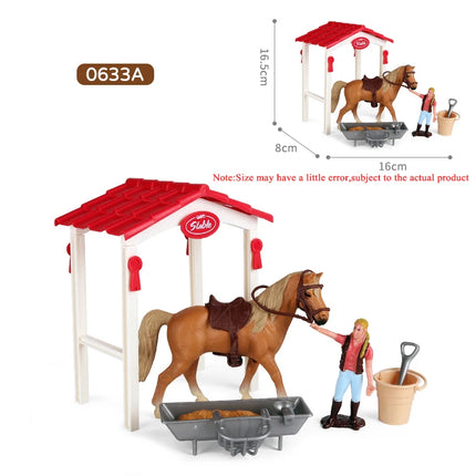 Farm Horse Race Model Action Figures DIY Equestrianism Horseman Animals