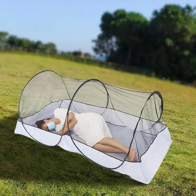 Camping Tent Single Person Tent Portable Mosquito Net Mesh Screen Room Canopy Pop Up Mesh Single Person Tent with Carry Bag