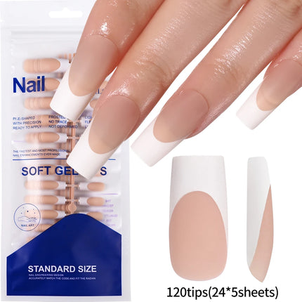 100Pcs Light Pink Press on Nails Short Medium Square
