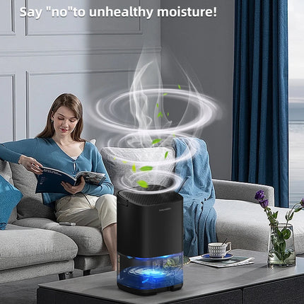 1pc 1000ml Portable Dehumidifier for Home Office and RV Eliminate Damp Mold and Moisture Easy to Use and Energy Efficient