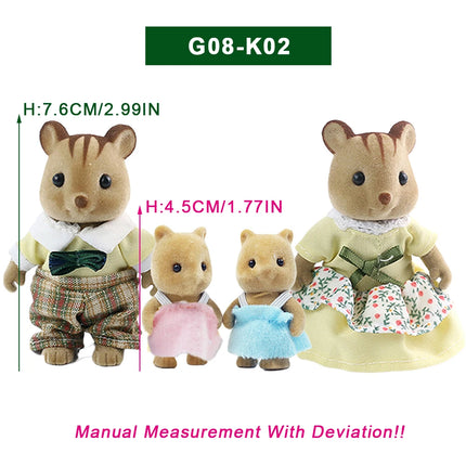 Doll Rabbit Sheep Cat Animal Minitature Furniture Set Pretend Play Simulation Doll House Toy Gift