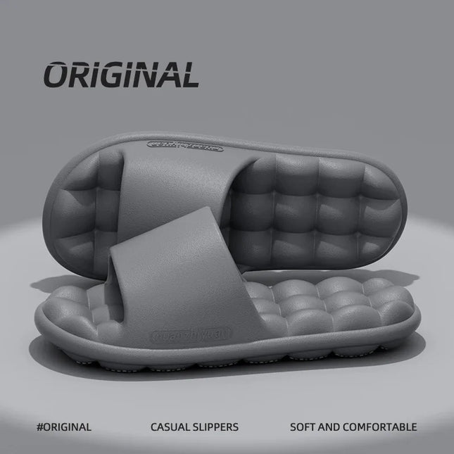 Men Anti-slip EVA Massage Summer Slippers Women Lightweight  Bathroom Cozy Sandals Couple Unisex House Indoor Soft Home Shoes