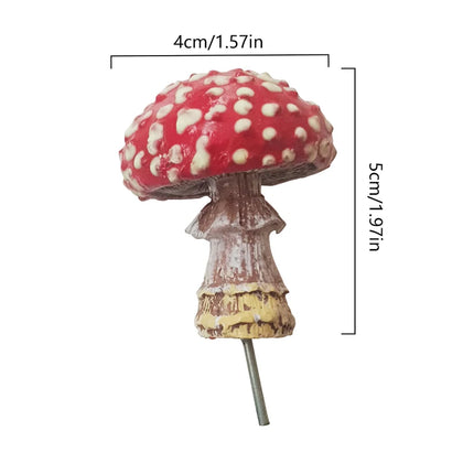 1/3pcs Mini Glow In The Dark Mini Mushroom Ornament Resin Crafts Fairy