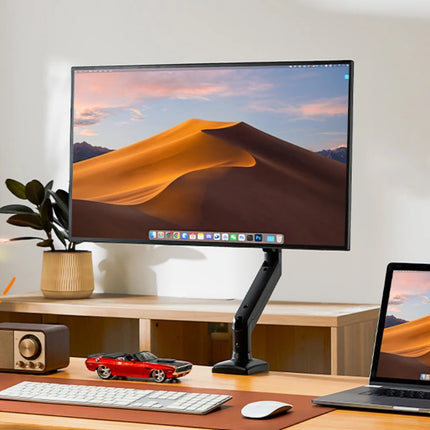 Single Monitor Bracket Up To 32 Inches And 19.8 Lbs Per Screen Computer Desk Mount Stand Adjustable Gas Spring