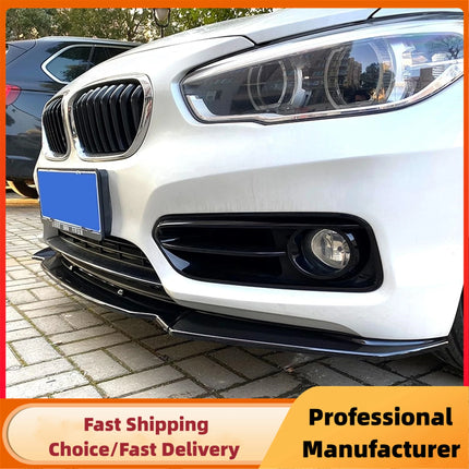 For BMW F20 F21 1-Series 116i 118i 120i 2011-2019 Car Front Bumper Spoiler Lip 3Pcs PP Bumper Canard Lip Splitter