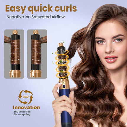 6 in 1 Hair Dryer Brush Hot Comb Set Professional Curling Iron Hair Straightener Styling Tool For Dyson Airwrap Hair Dryer