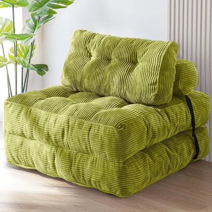 Folding Sofa Bed, Convertible Sleeper Chair with Pillow Foldable Matress,