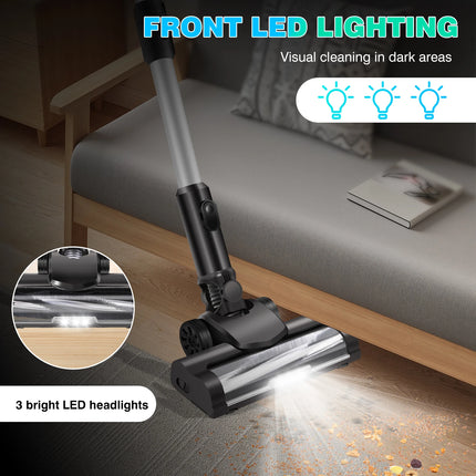 Vacuum Cleaner,3 In 1 Wireles Handheld Vacuum Cleaner 130000RPM Brushless for Carpets