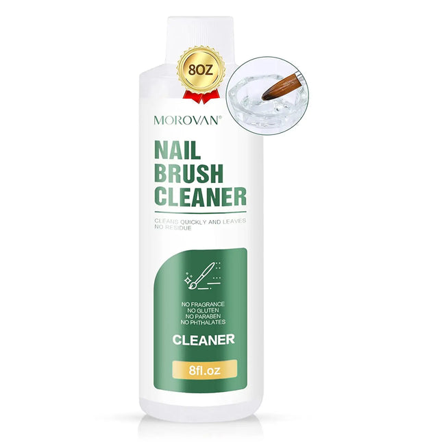 Nail Brush Cleaner-8oz Cleaner Restorer for Any Nail Art Brush Acrylic Nail Brush Gel Nail Liquid Brushes for Any Nail Tools
