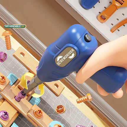 Hand Disassembly Assembly Puzzle Simulated Screwing Toolbox Early Educational Kids