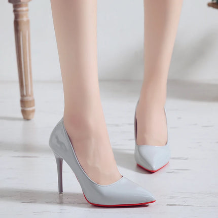 Plus size 34-43 Women's pointed high heels PU dress Wedding high heels Zapatos Mujer Women's high heels