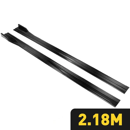 Universal 8PCS 2m/2.18m Side Skirt Extension Rocker Plate Lip Separator Bumper For BMW Mercedes-Benz Toyota Audi Nissan Honda