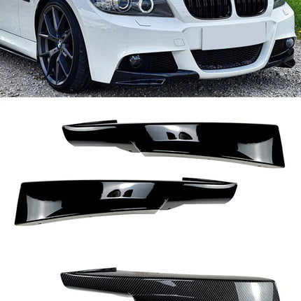 For BMW Accessories 3 Series E90 E91 328i 325i LCI M-Tech Sports 2009 2010 2011 2012 Front Splitters Bumper Lip Covers Carbon Lo