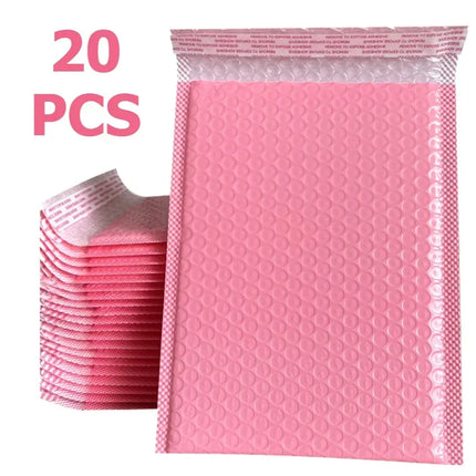 20Pcs Pink Green Blue Poly Bubble Mailers Padded Envelopes Self Seal Padded Envelopes Gift Bags Black Packaging Envelope